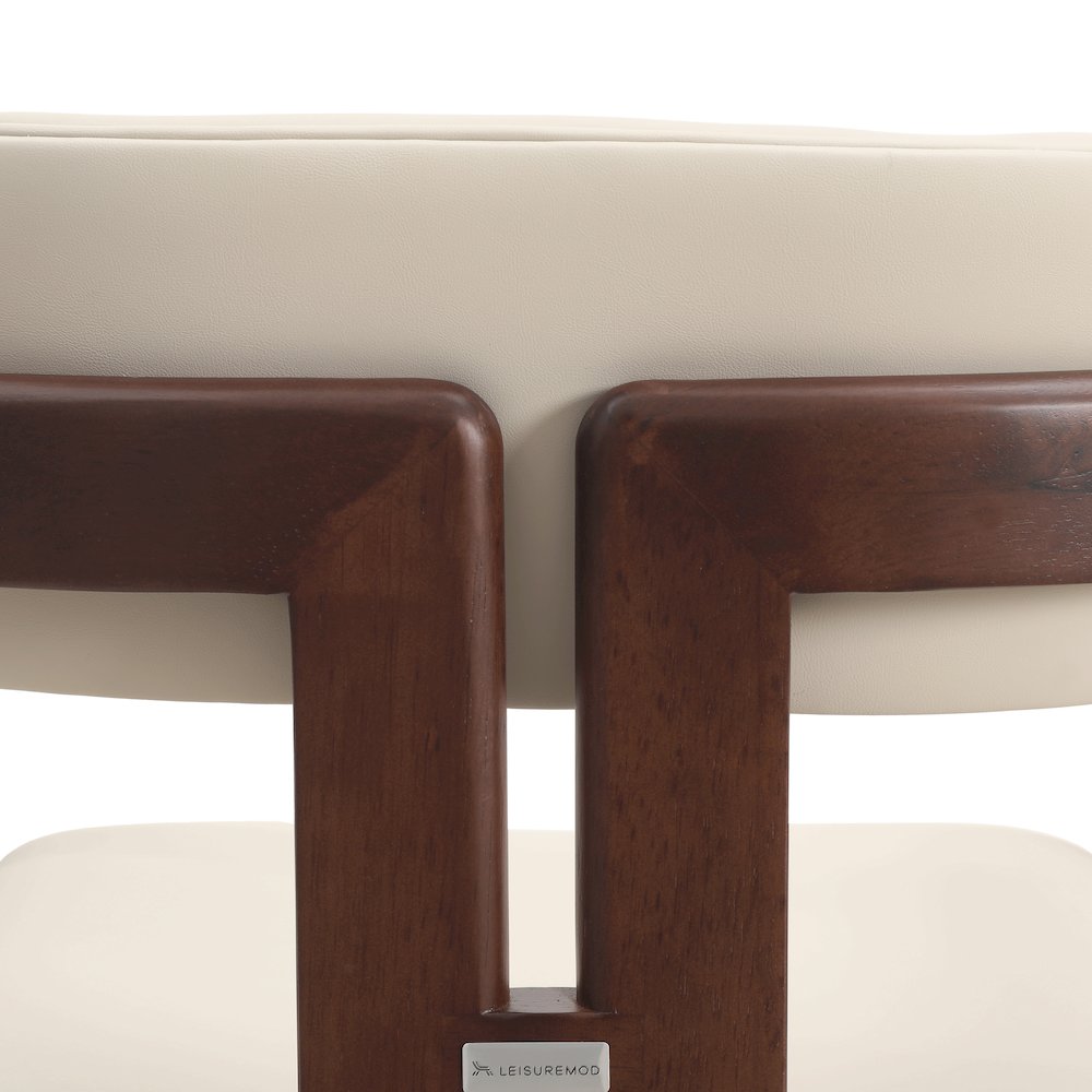 Velo Series Modern Dining Cha...lnut Color Wood with Toupe Seat Set of 4. Picture 17