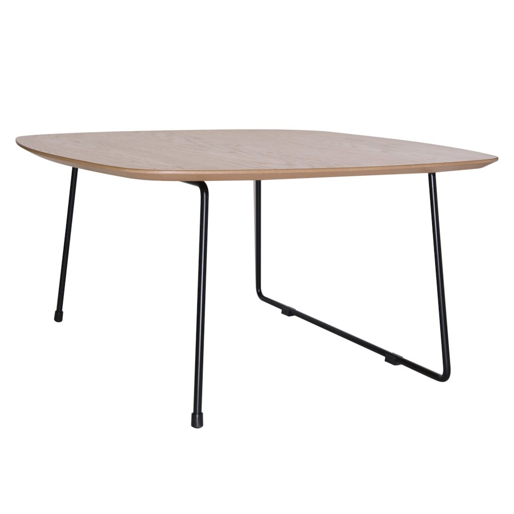 Pemborke Mid Century Modern Square Coffee Table in Natural Wood. Picture 14