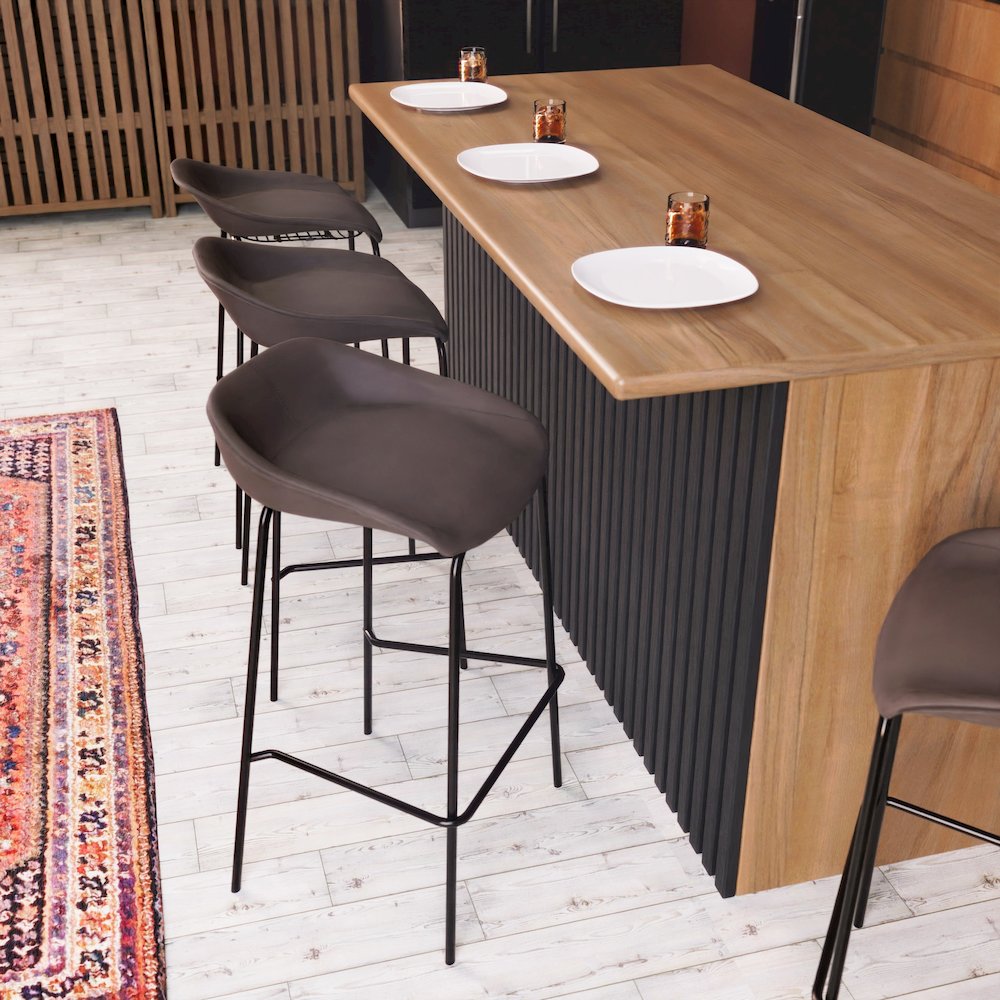 Servos Modern Barstool in Elephant Grey. Picture 10