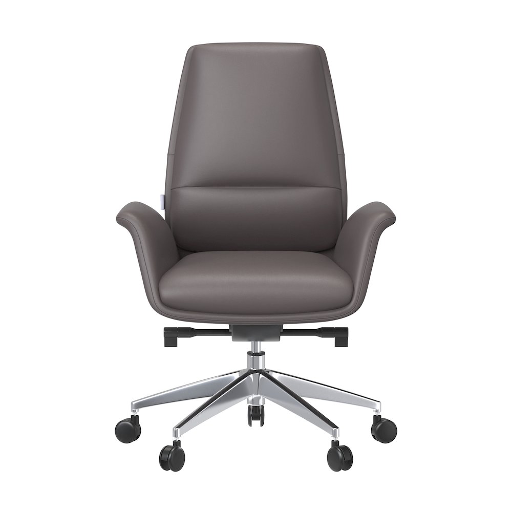 Summit Series Office Chair In Grey Leather. Picture 7