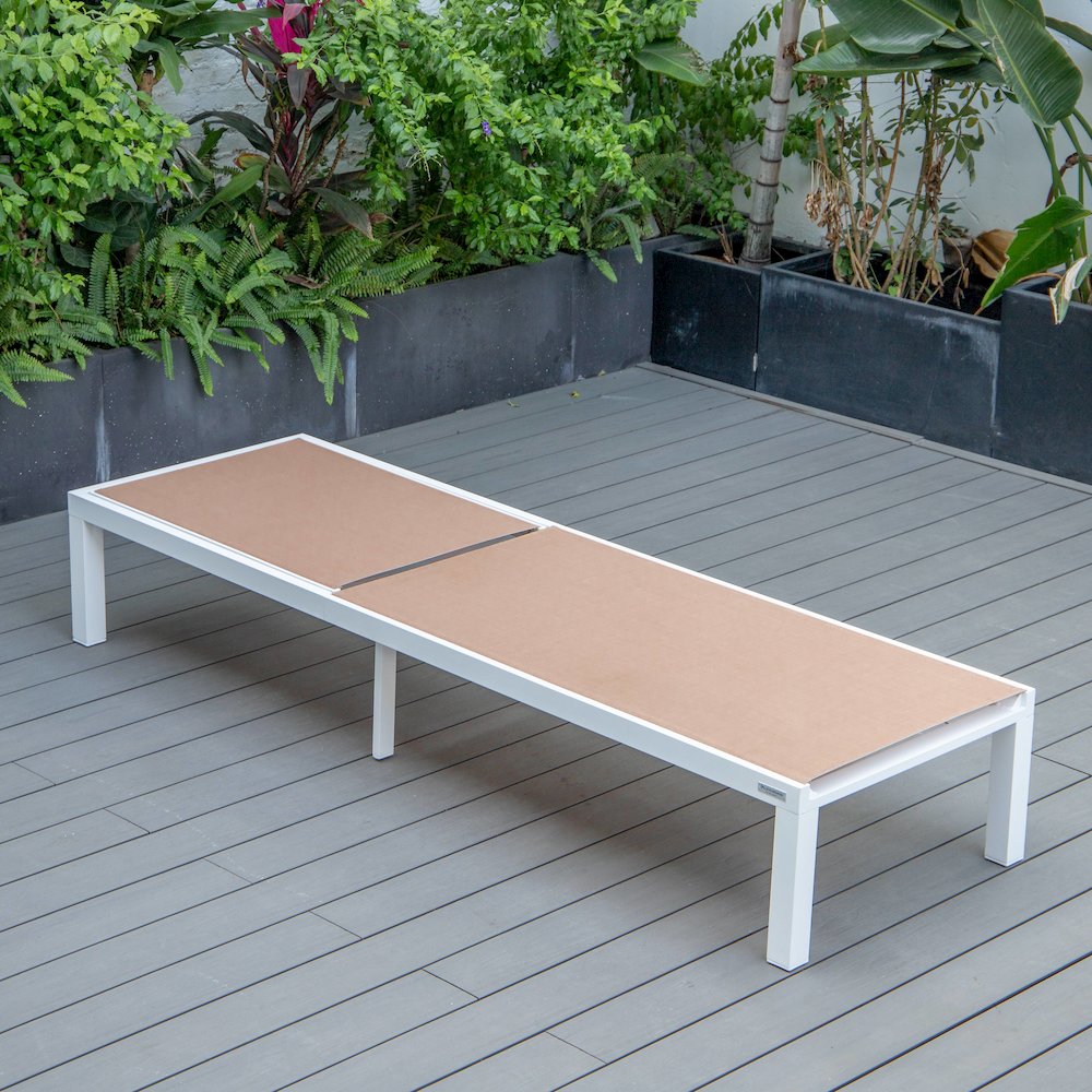 Marlin Modern Aluminum Outdoor Patio Chaise Lounge Chair. Picture 15