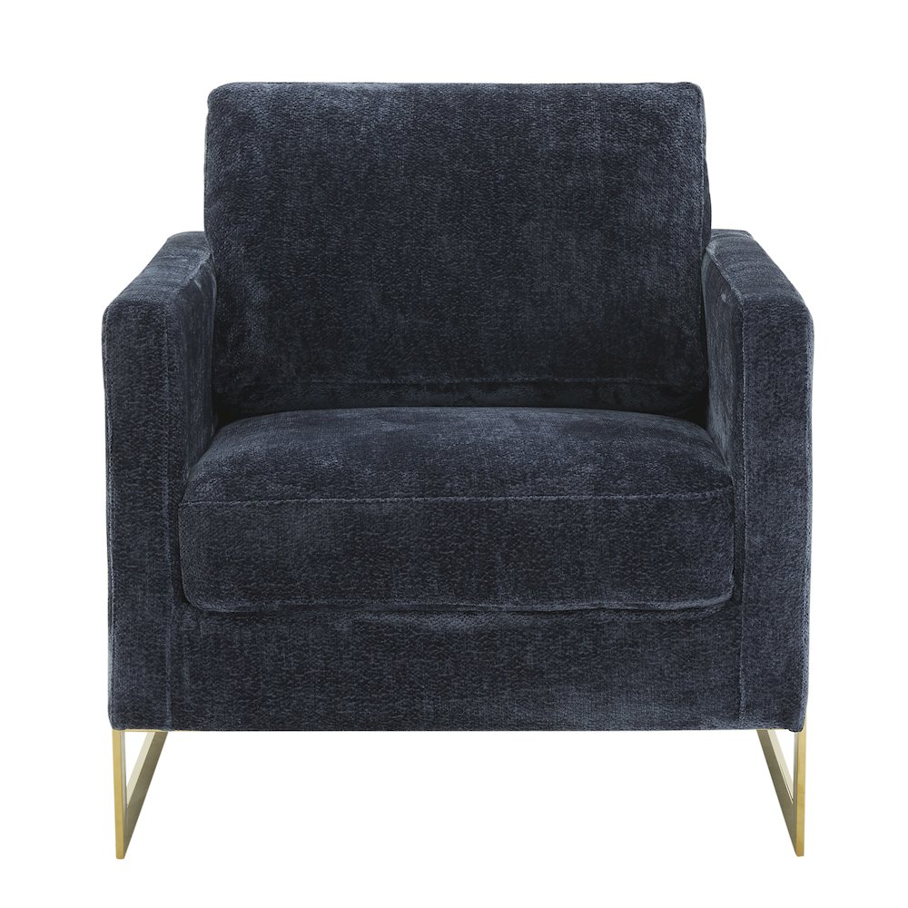 Lincoln Boucle Fabric Accent Armchair in Blue. Picture 15