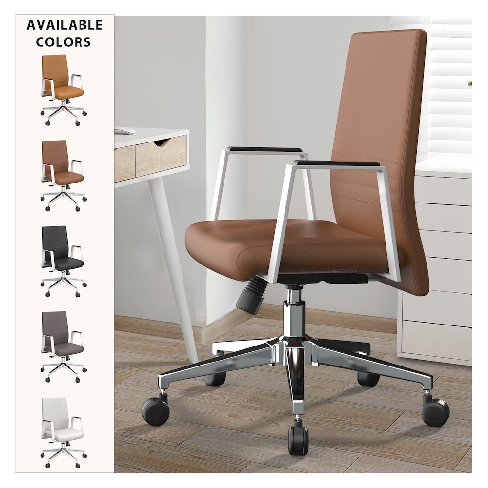 Aleen Office Chair in Dark Brown. Picture 9