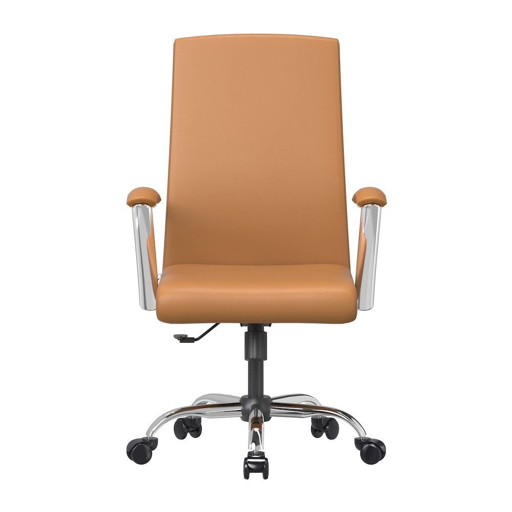 Evander Series Office Chair in Acorn Brown Leather. Picture 7