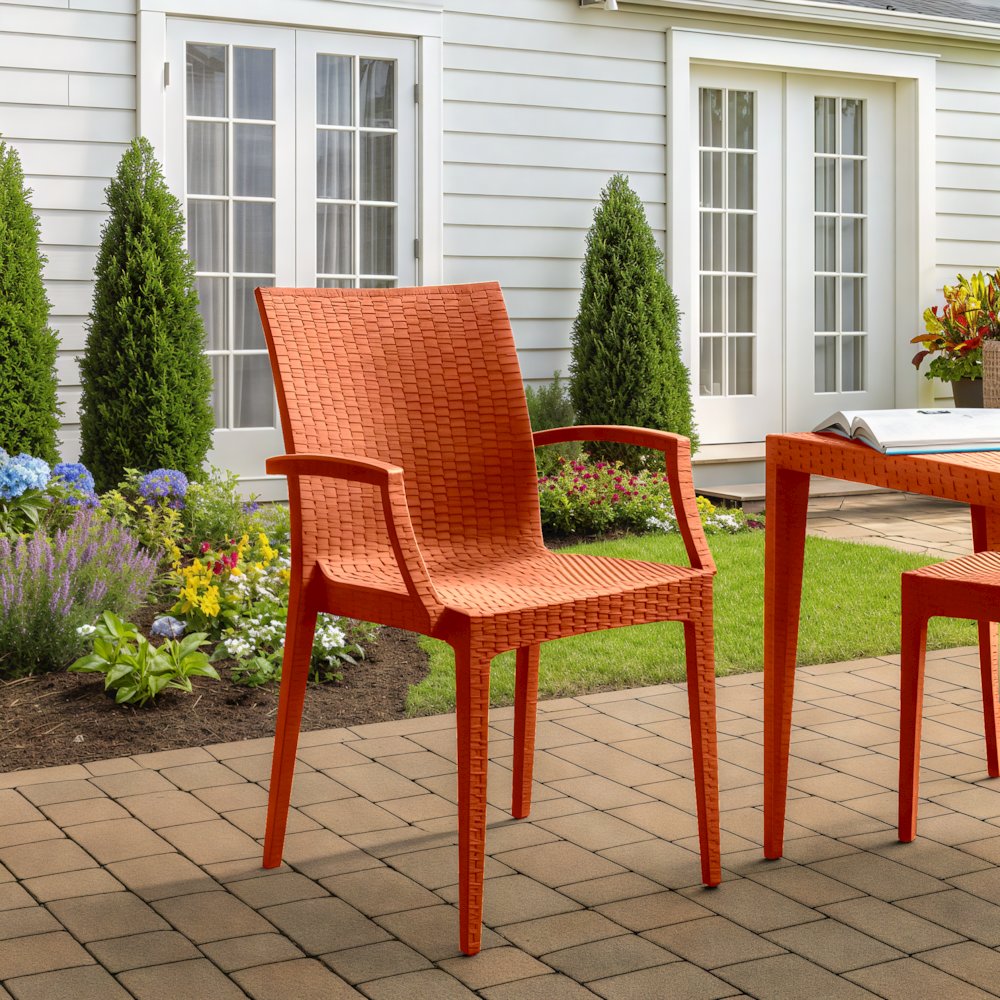 Weave Mace Indoor/Outdoor Chair (With Arms). Picture 25