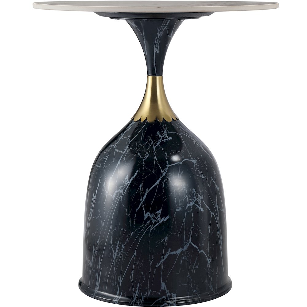 Oslo Collection Modern End Table In Stone Black. Picture 23