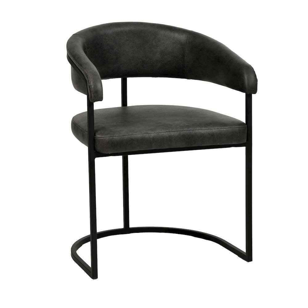 Aero Collection Modern Dining Chair in Charcoal Set of 2. Picture 7