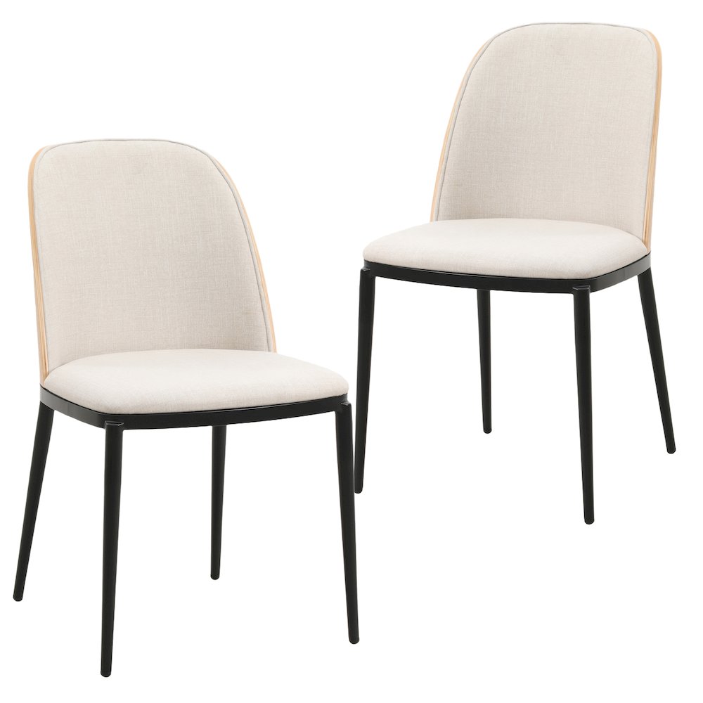 Tule Mid-Century Modern Dining Side Chair Set of 2. Picture 4