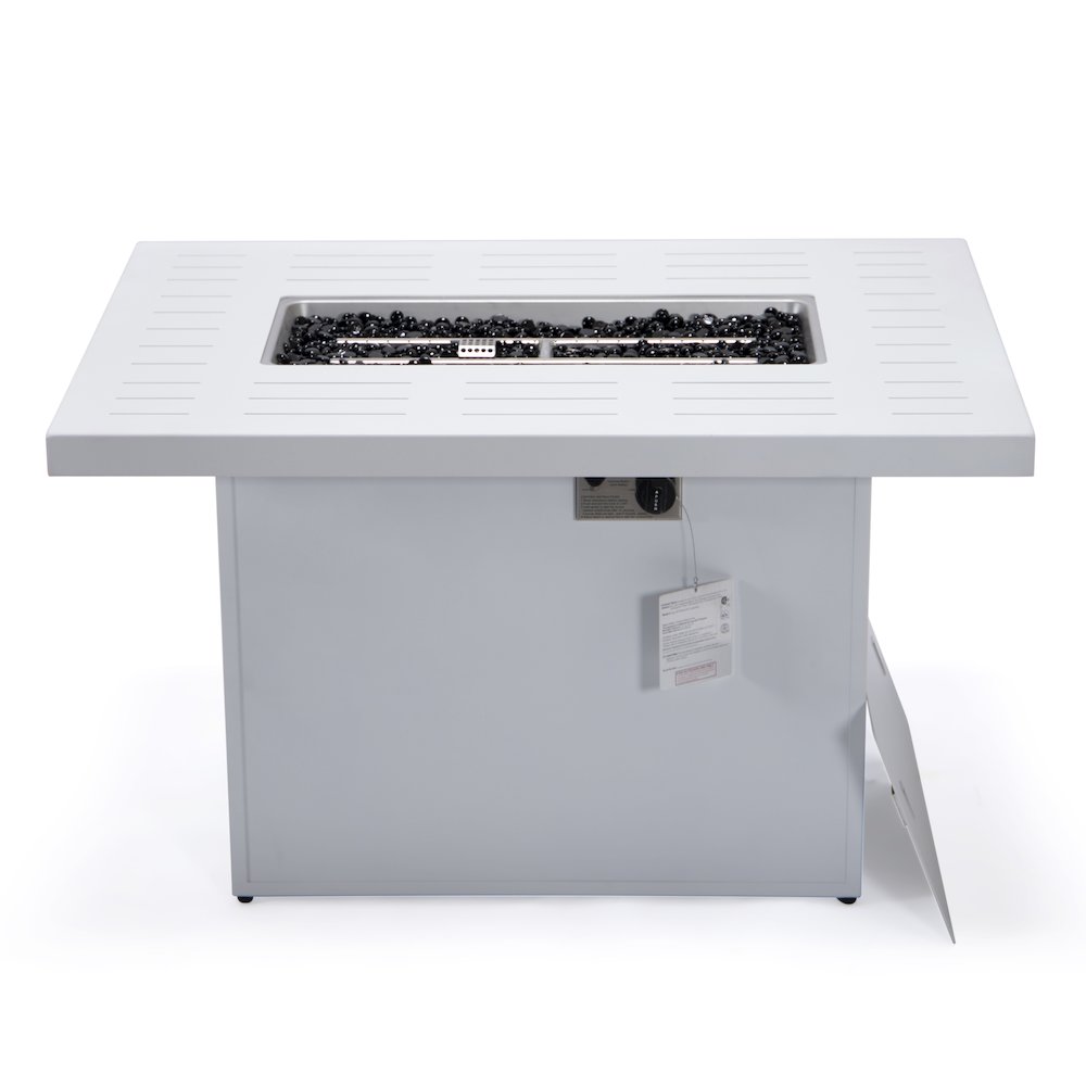 Chelsea Patio Modern Aluminum Propane Fire Pit Table. Picture 10