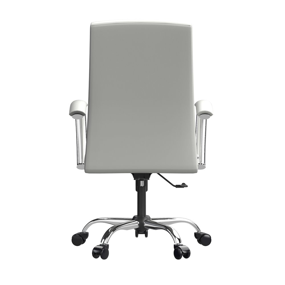 Evander Series Office Chair in White Leather. Picture 6