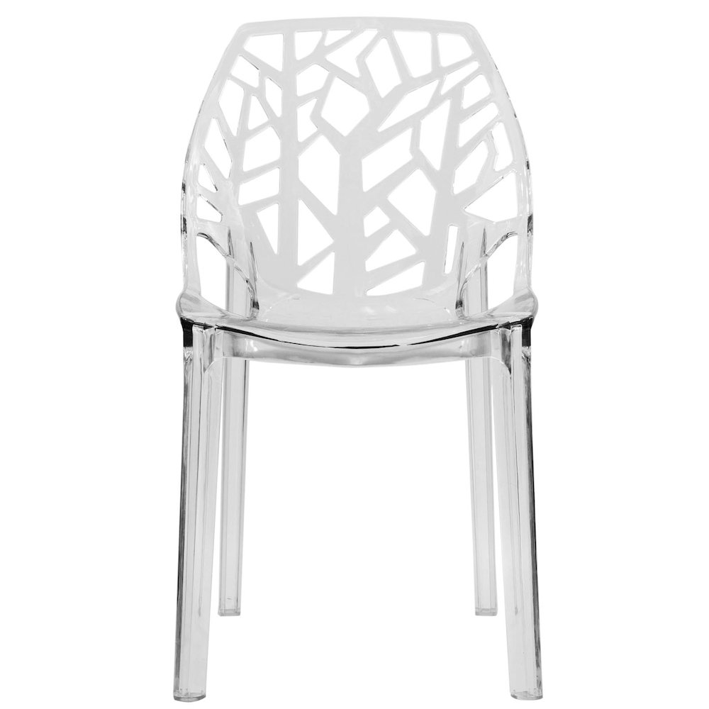 Cornelia Modern Spring Cut-Out Tree Design Stackable Dining Chair. Picture 3