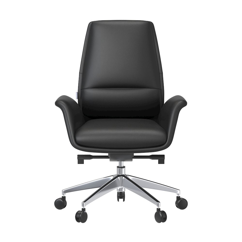 Summit Series Office Chair In Black Leather. Picture 8