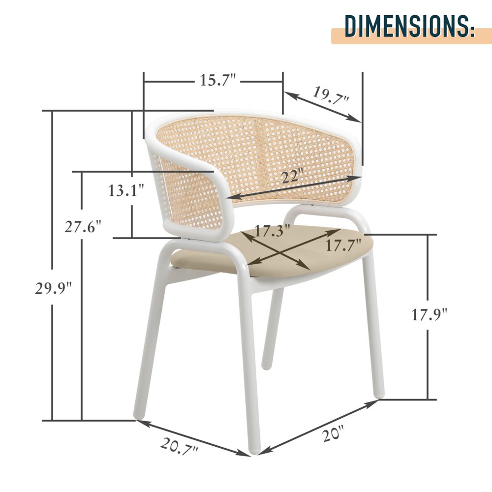 Ervilla - Dining Chair - White frame in Taupe Leather. Picture 5