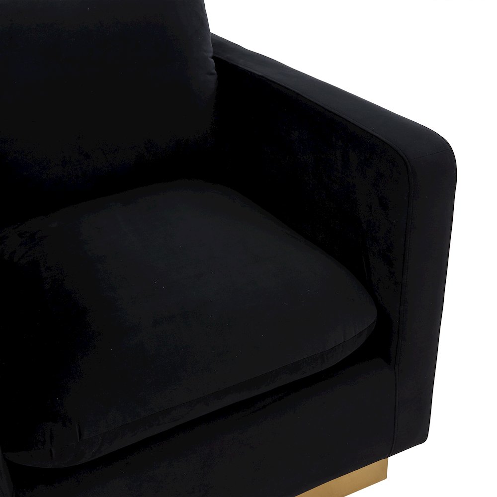 Nervo Velvet Accent Armchair With Gold Frame. Picture 5