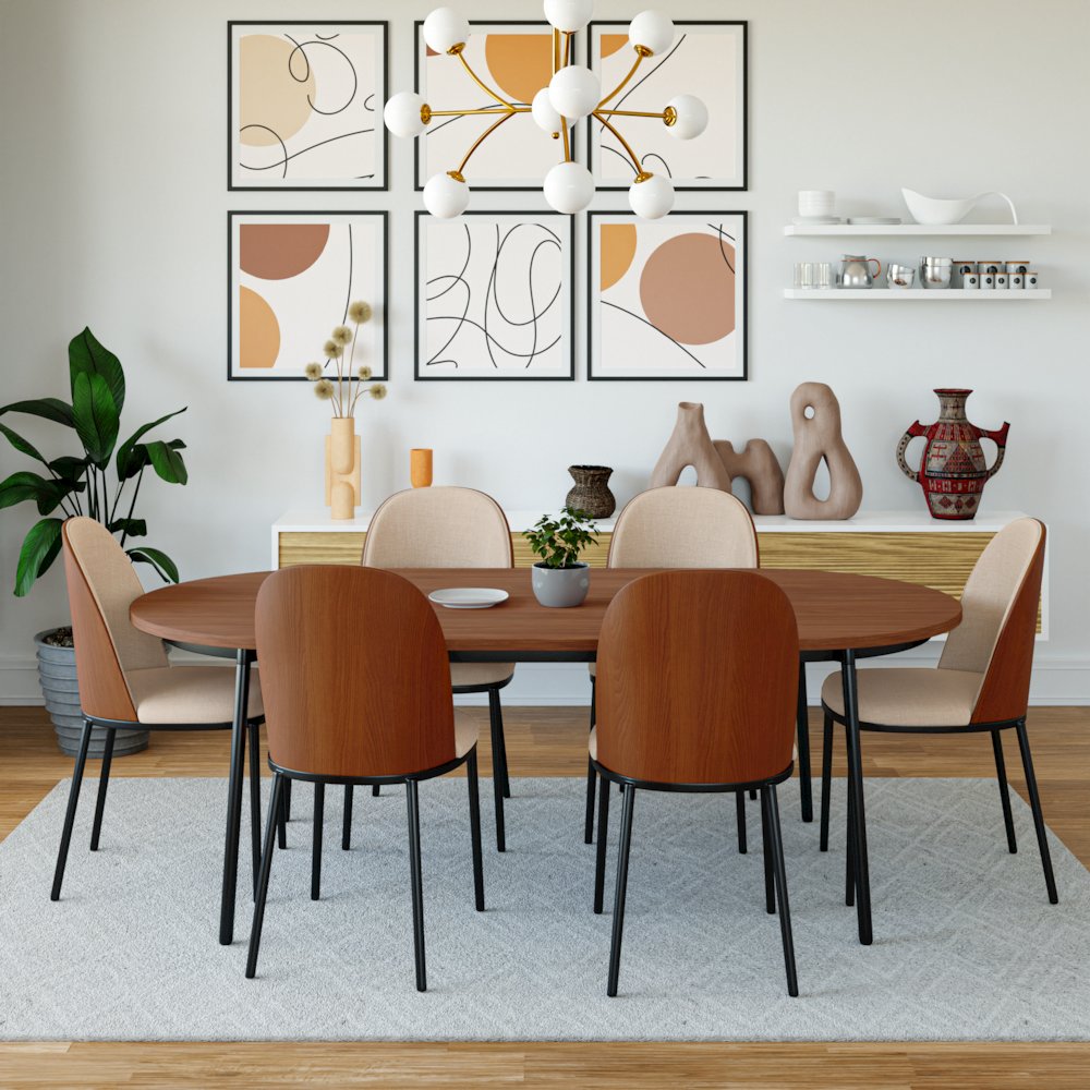 Tule Mid-Century Modern Dining Side Chair. Picture 2