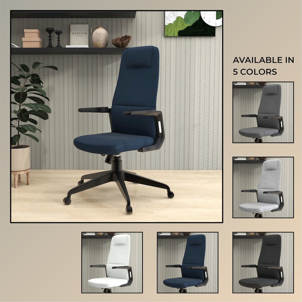 Nexa Collection Modern Office Chair In Blue. Picture 7