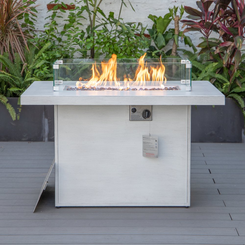 Chelsea Patio Modern Aluminum Propane Fire Pit Table. Picture 5