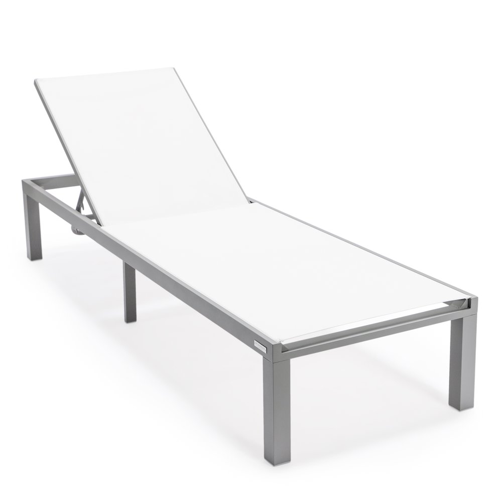 Marlin Modern Aluminum Outdoor Patio Chaise Lounge Chair. Picture 11