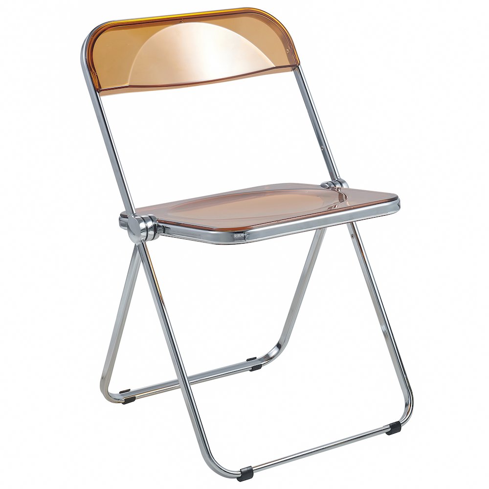Lawrence Acrylic Folding Chair With Metal Frame. Picture 3