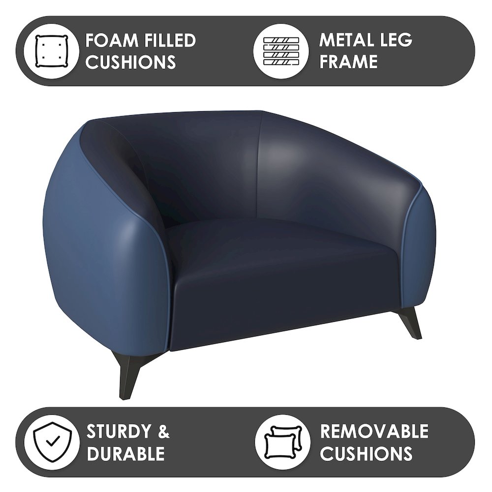 Opula Collection Single Seater Sofa In Blue. Picture 8