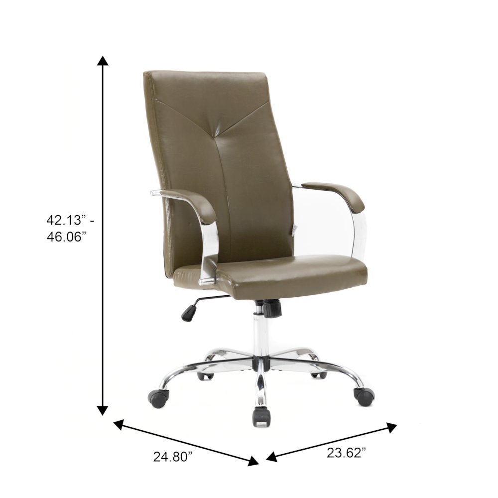 Sonora Modern High-Back Leather Office Chair. Picture 20