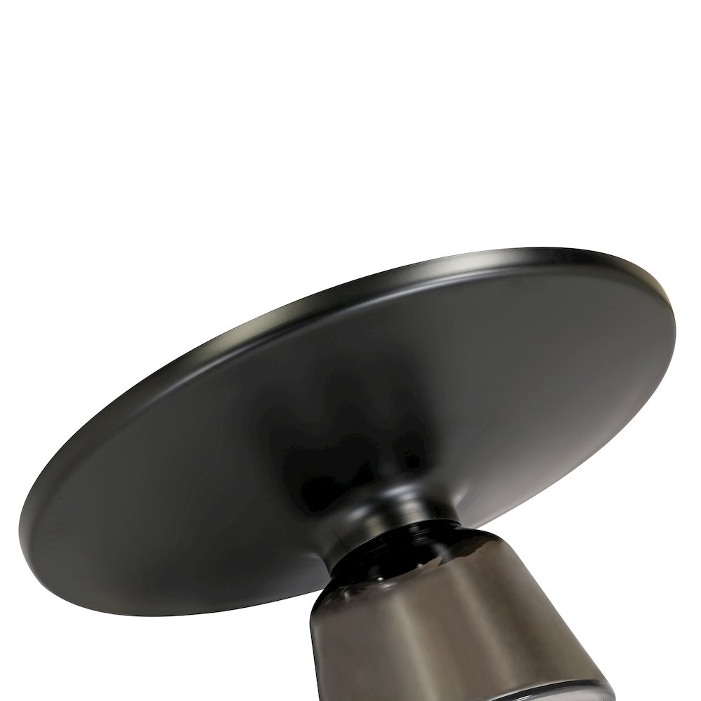 Tully Collection Glass Coffee Table Grey glass, Black Rim with Black GLass Top. Picture 14
