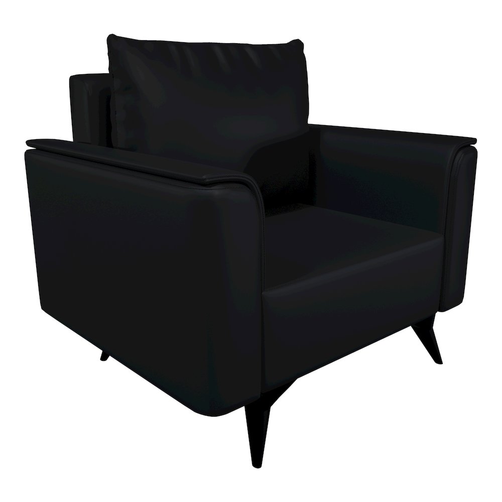 Rusk Collection Modern Single Seater Sofa In Black. Picture 2