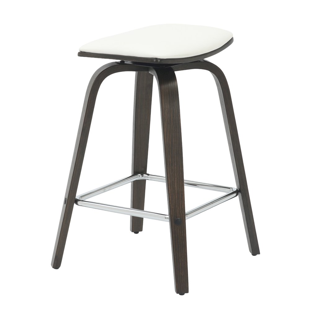 Wooden Counter Stool in White. Picture 5