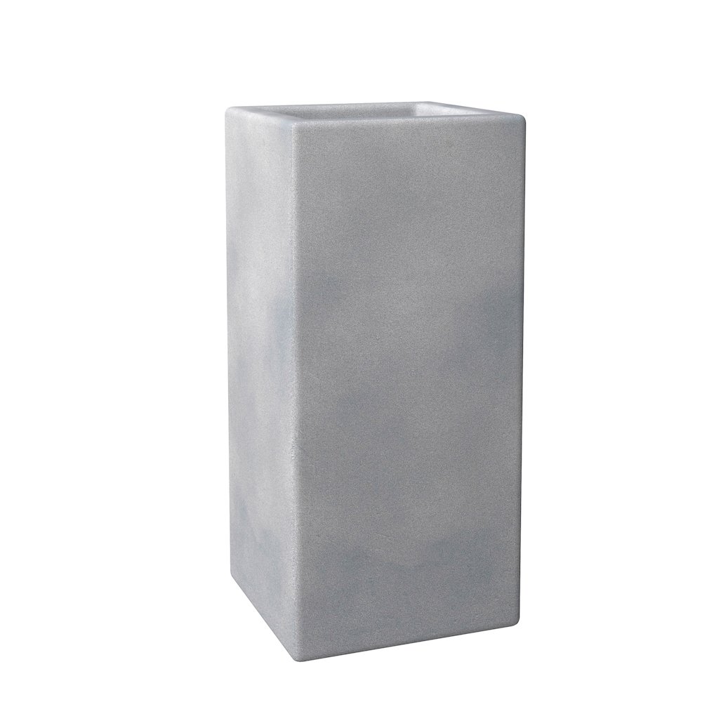 Terra Series Poly Stone Plant...n Aged Concrete 10.2" x 10.2" 23.6" High. Picture 7