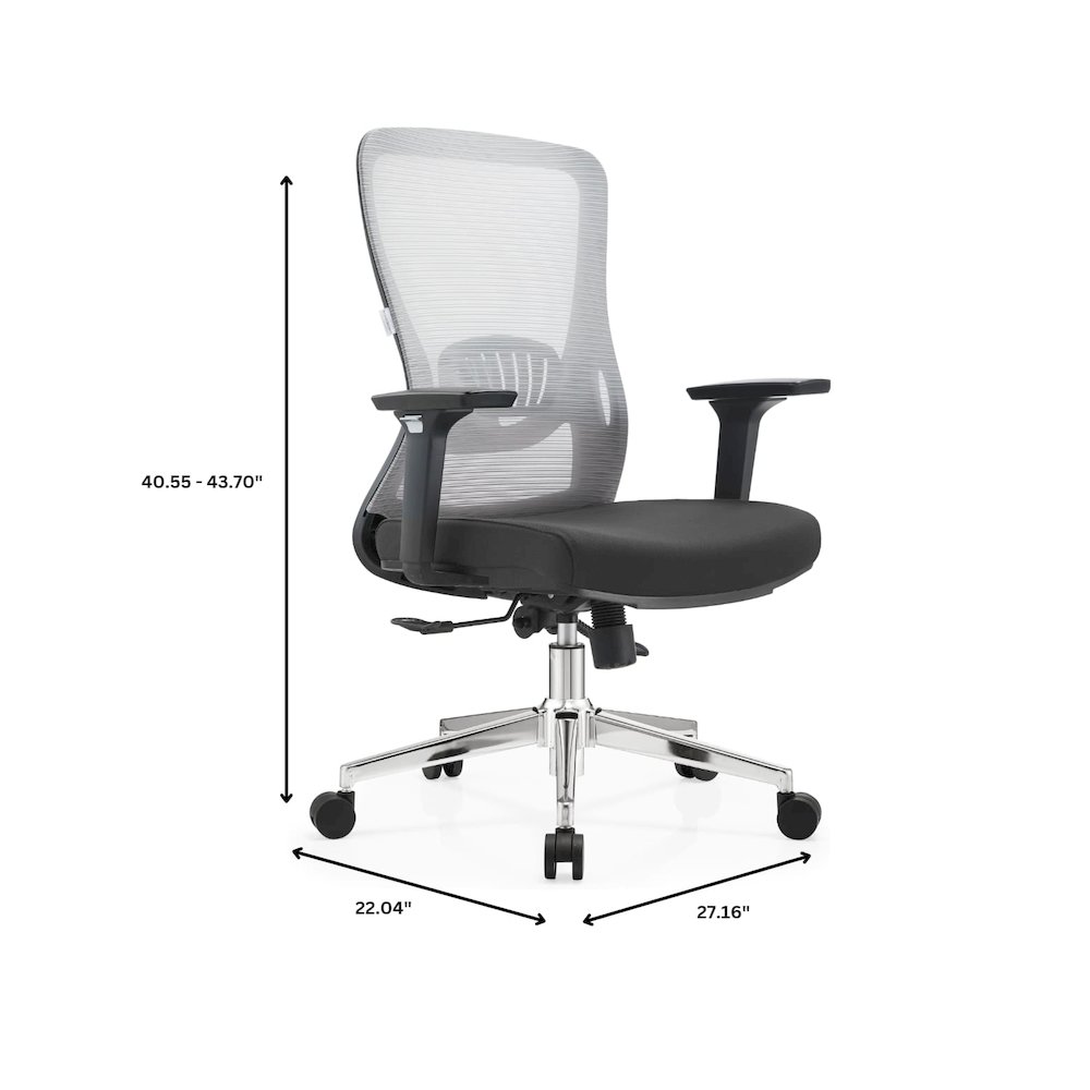 Office Adorit Series Office Task Chair In Light Grey. Picture 27
