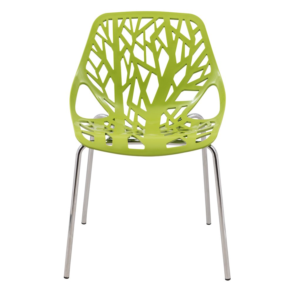 Modern Asbury Dining Chair w/ Chromed Legs, Set of 4. Picture 14