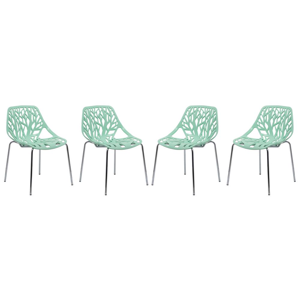 Modern Asbury Dining Chair w/ Chromed Legs. Picture 19