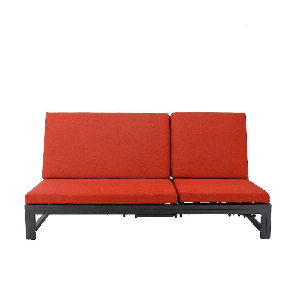 Chelsea Convertible Lounge Reclining Double Chaise With Cushions. Picture 20