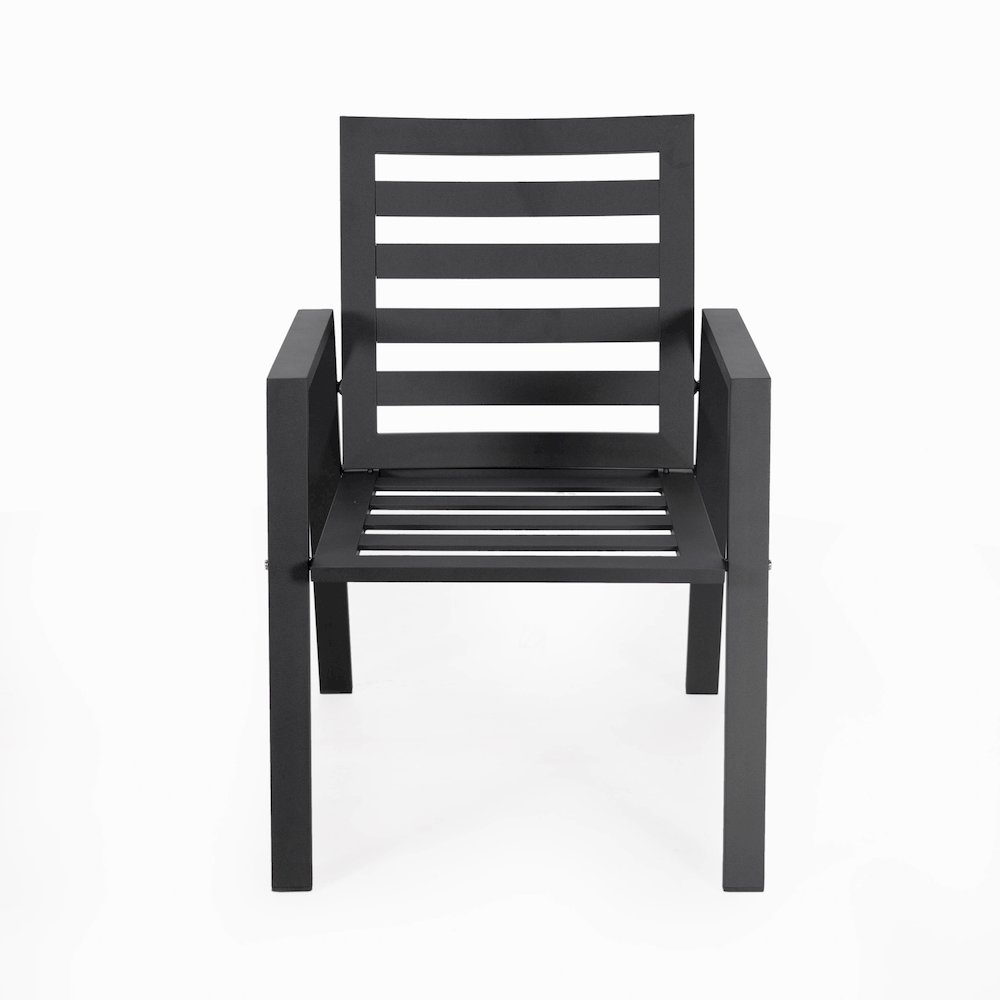 Chelsea Modern Patio Dining Armchair Set of 2. Picture 8
