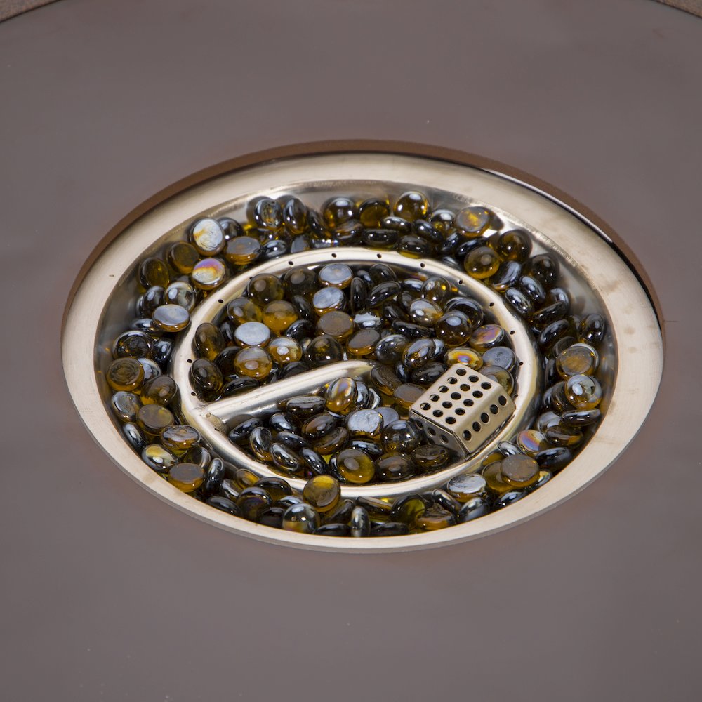Walbrooke Outdoor Patio Aluminum Round Fire Pit Side Table. Picture 8