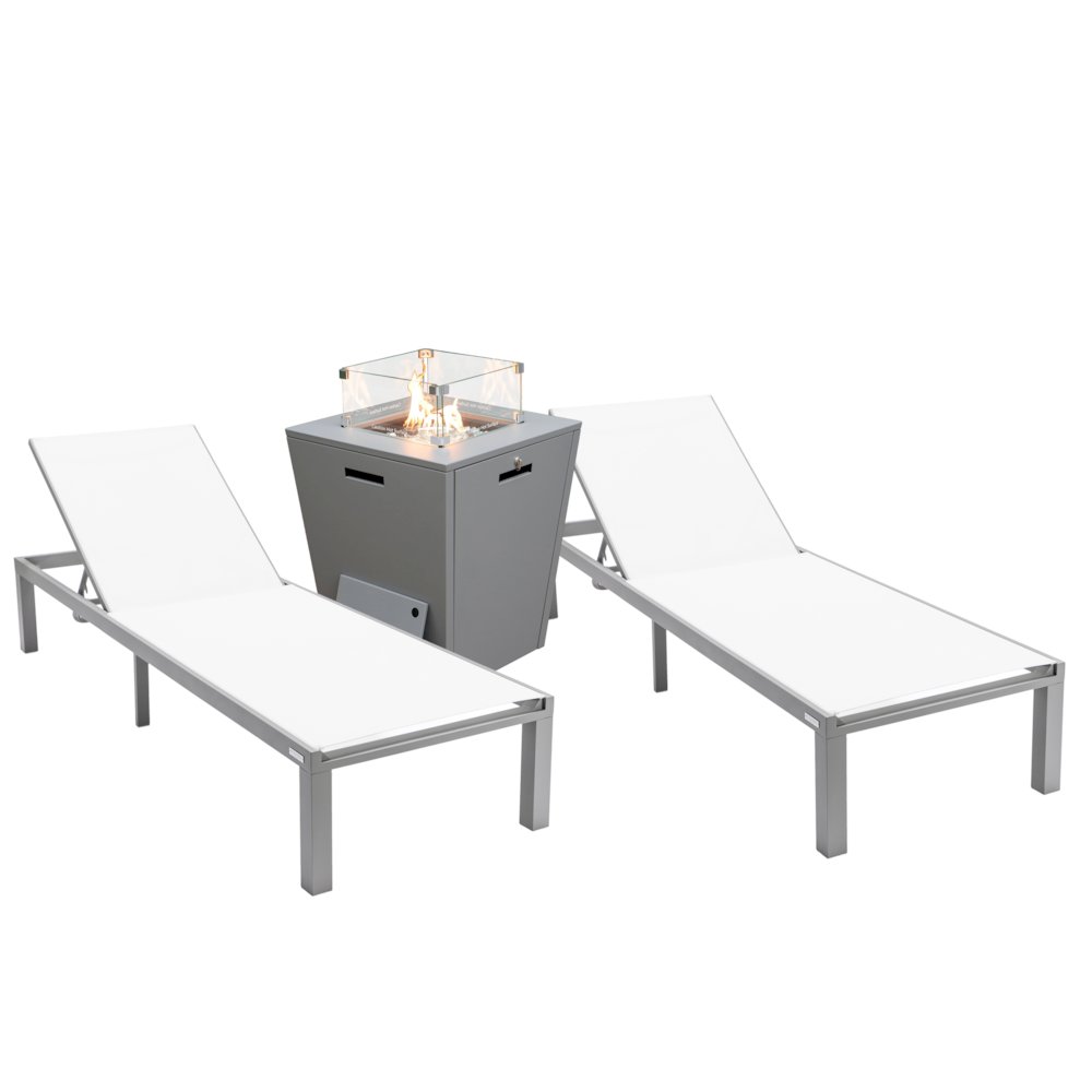 Marlin Modern Aluminum Outdoor Patio Chaise Lounge Chair. Picture 1