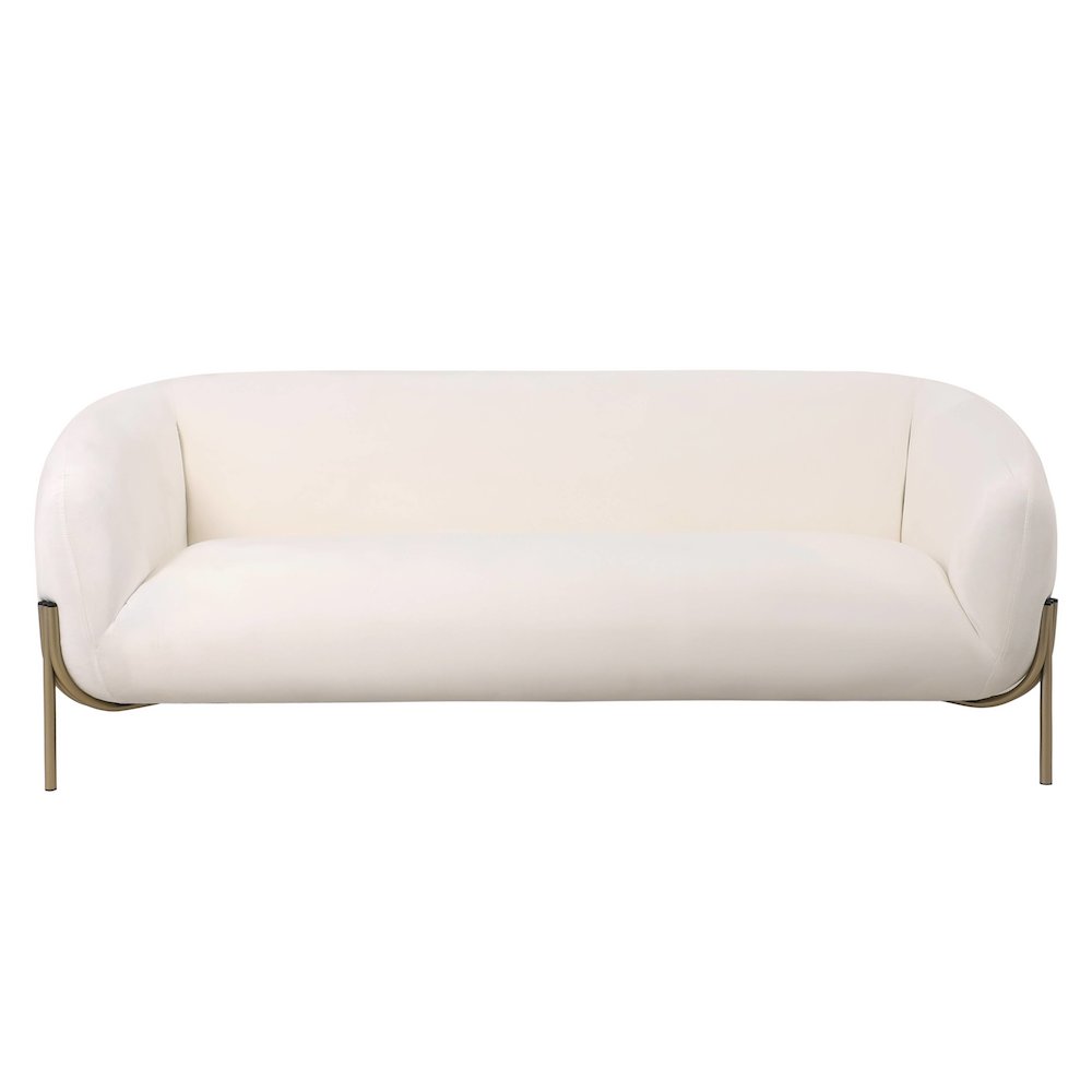 Zuno Three-Seater Sofa Upholstered in Velvet Wide Couch. Picture 10