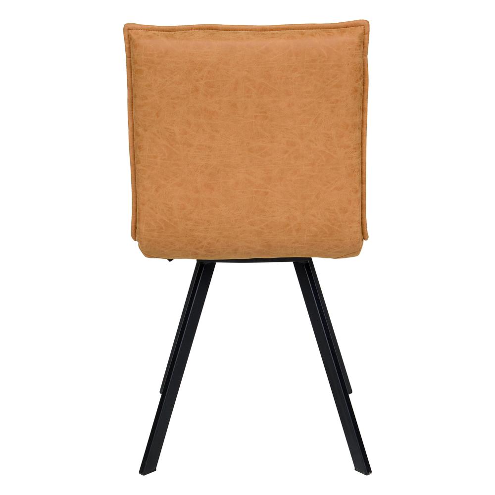 Wesley Modern Leather Dining Chair With Metal Legs. Picture 5