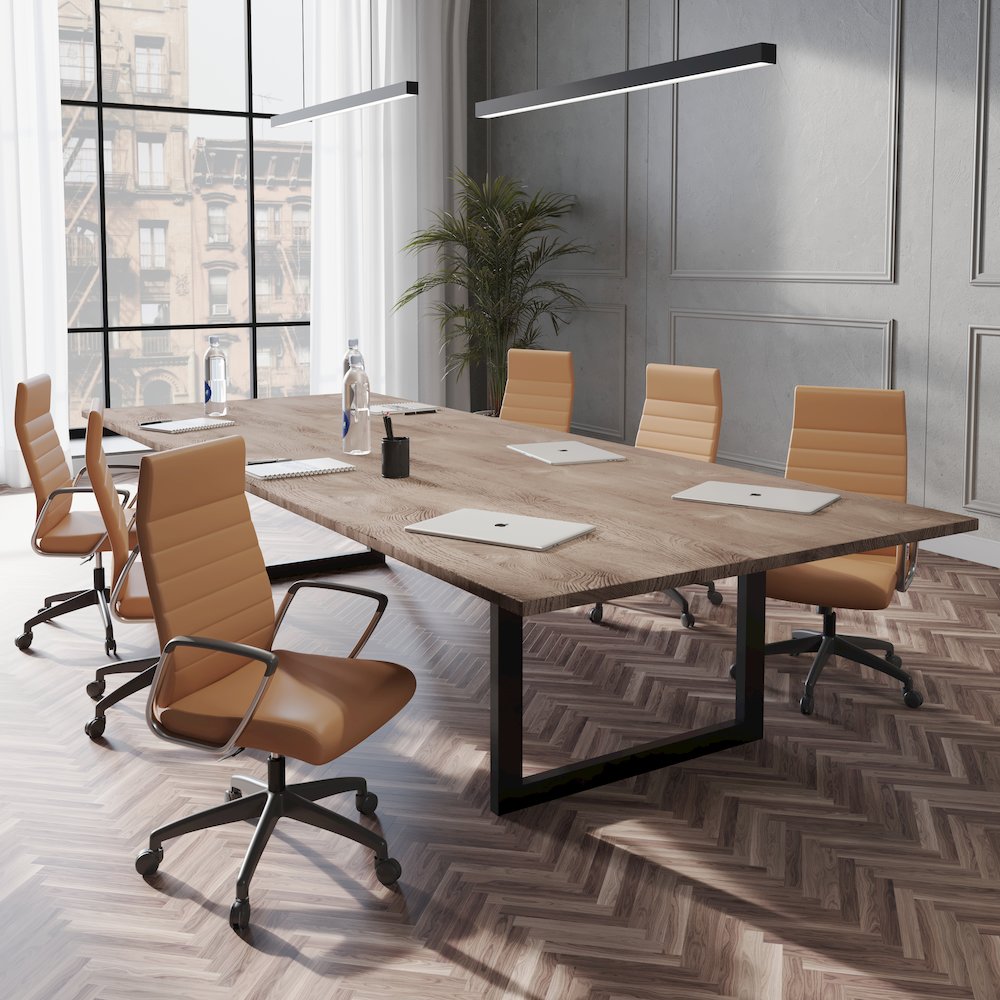 Hilton Modern High-Back Leather Office Chair. Picture 13