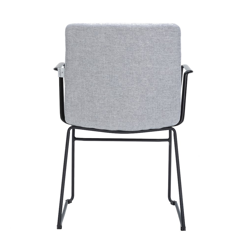 Zylar Series Office Guest Arm Chair in Grey Fabric. Picture 6