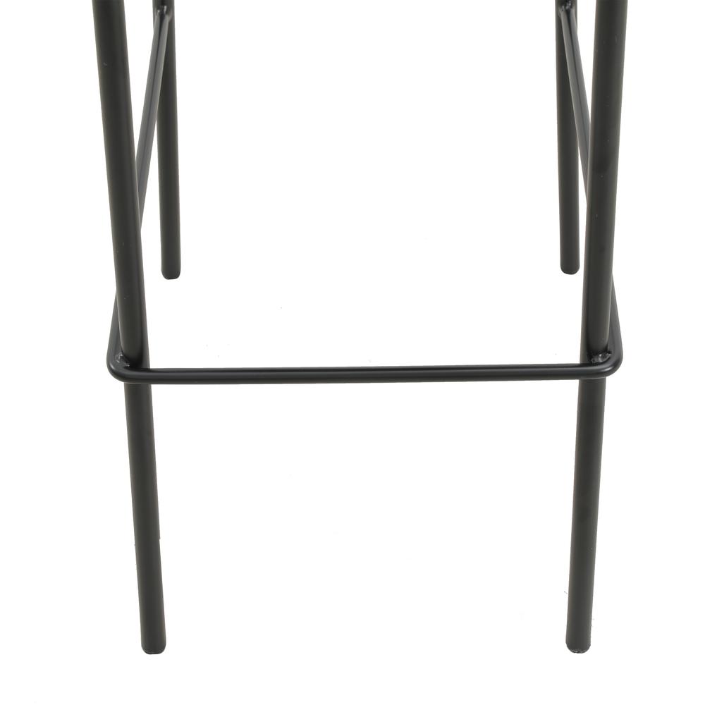 Euston Modern Wicker Bar Stool With Black Steel Frame, Set of 2. Picture 10