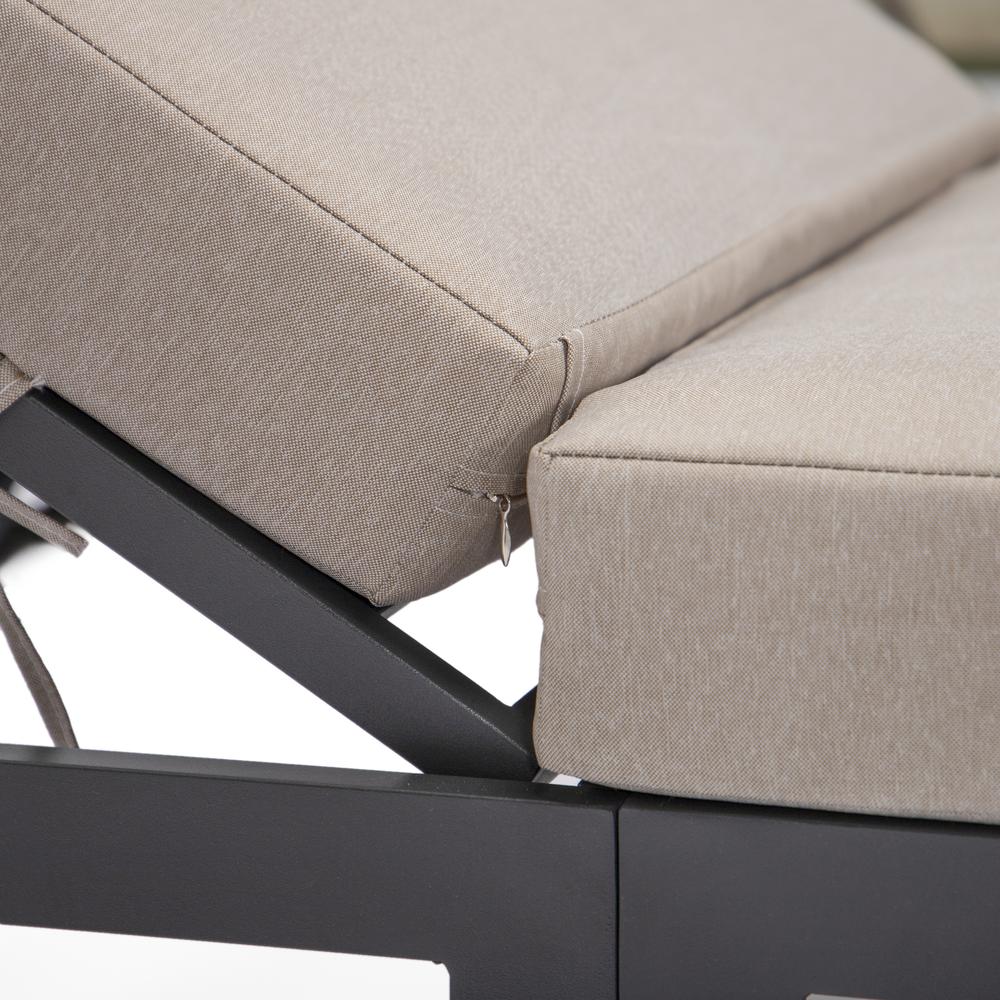 Chelsea Modern Outdoor Chaise Lounge Chair With Cushions. Picture 7