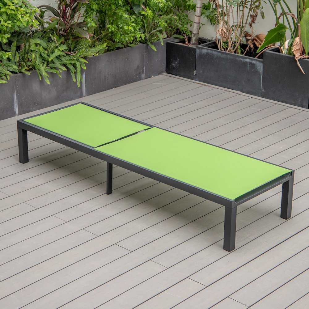 Marlin Patio Chaise Lounge Chair With Black Aluminum Frame. Picture 7