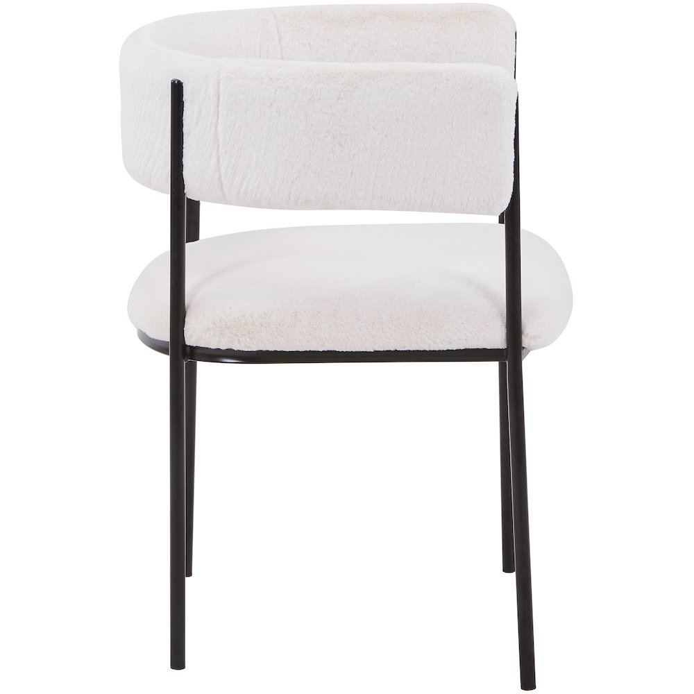 Gavin Series Modern Chair Black Frame in Beige Set of 4. Picture 13