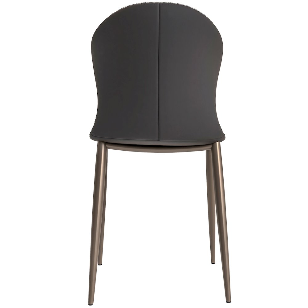 Mosaic Collection Modern Dining Chair in Charcoal Fabric - Set of 2. Picture 18