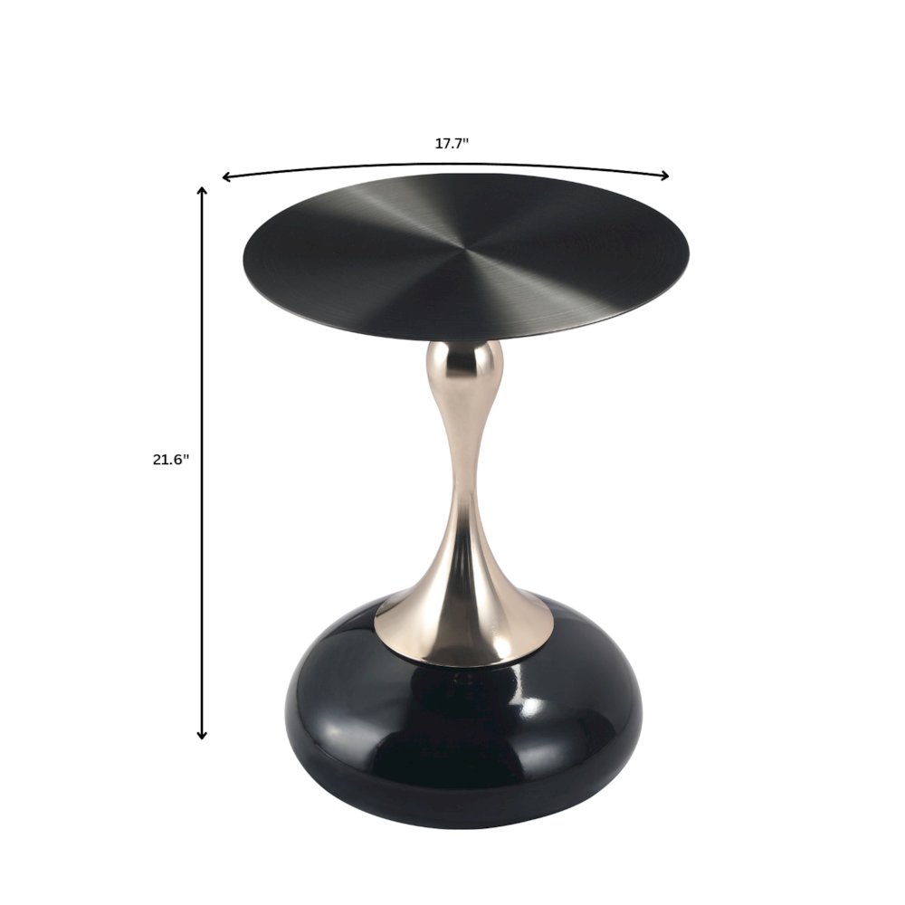 Savoy Collection Modern End Table In Shiny Black. Picture 1