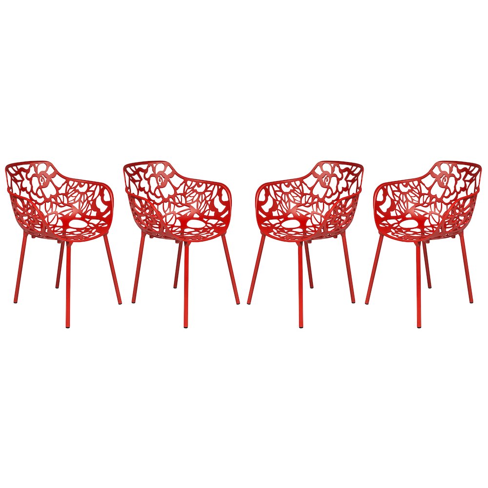 Modern Devon Aluminum Armchair, Set of 4. Picture 2