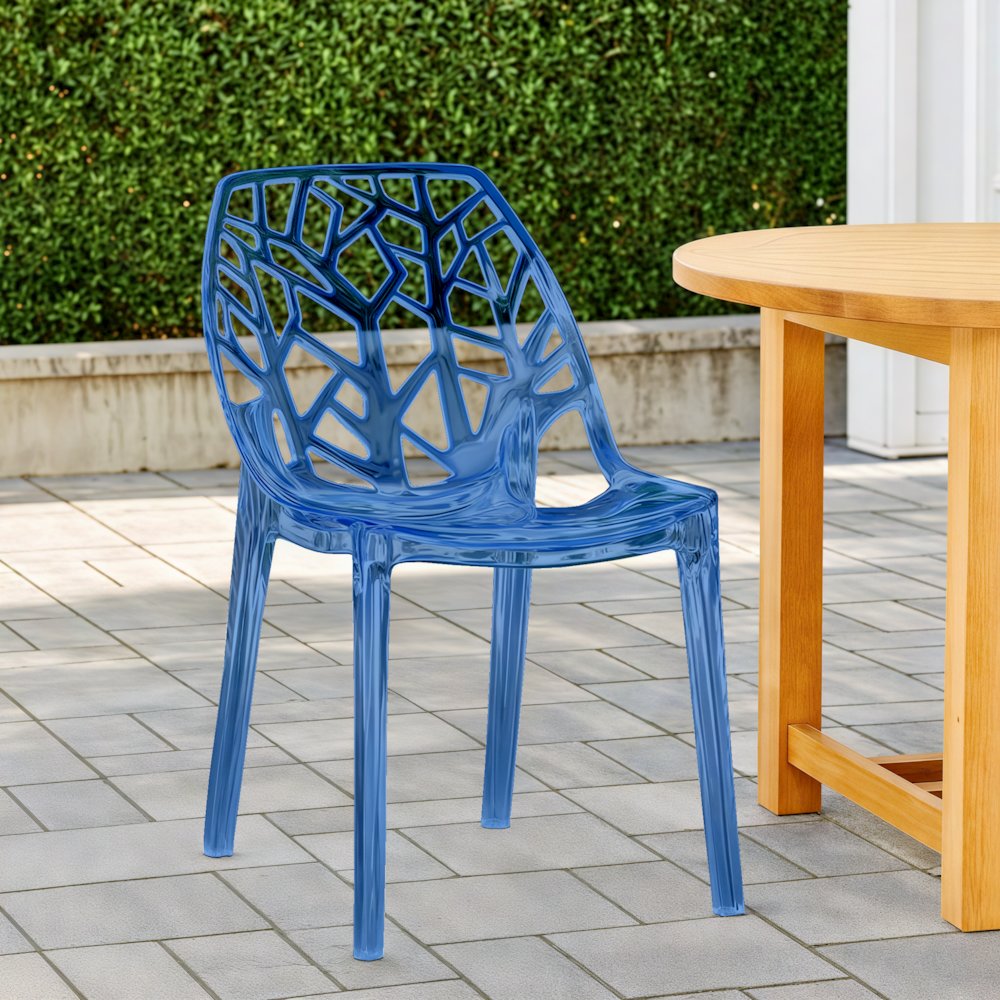 Cornelia Modern Spring Cut-Out Tree Design Stackable Dining Chair. Picture 10