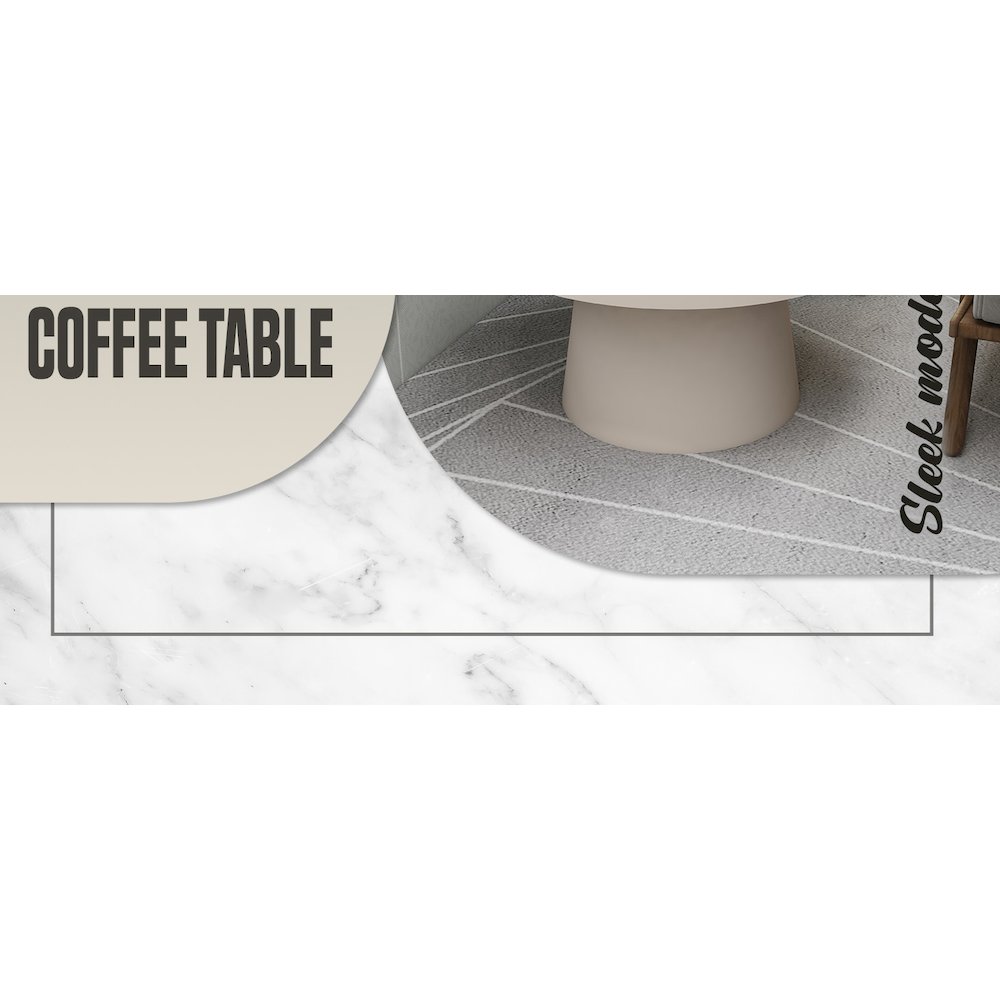 Dune Collection Fiberglass Outdoor Coffee Table In Grey. Picture 8