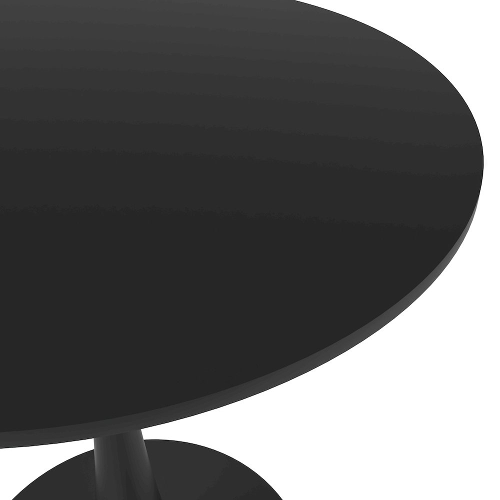 Leisyremod Bristol 24" Round Dining Table Black base with Black top. Picture 6